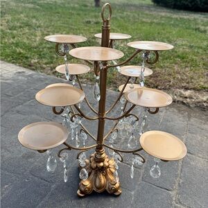 Petit Fours Stand Elegant Gold Cupcake Stand with Crystal Accents